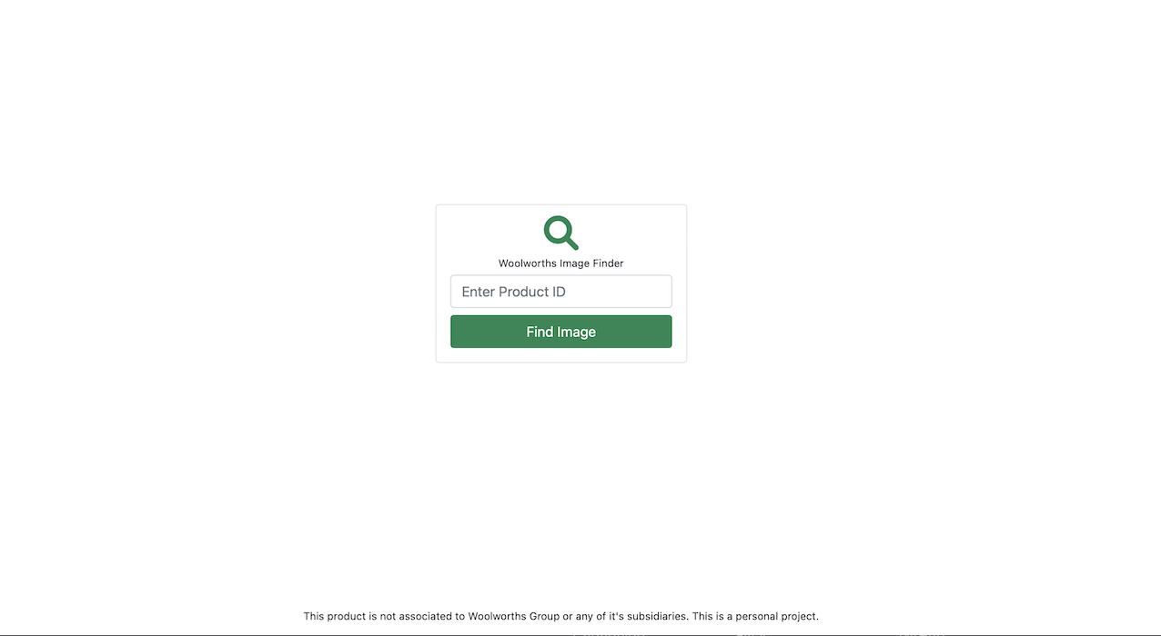 Woolworths Product Image Finder